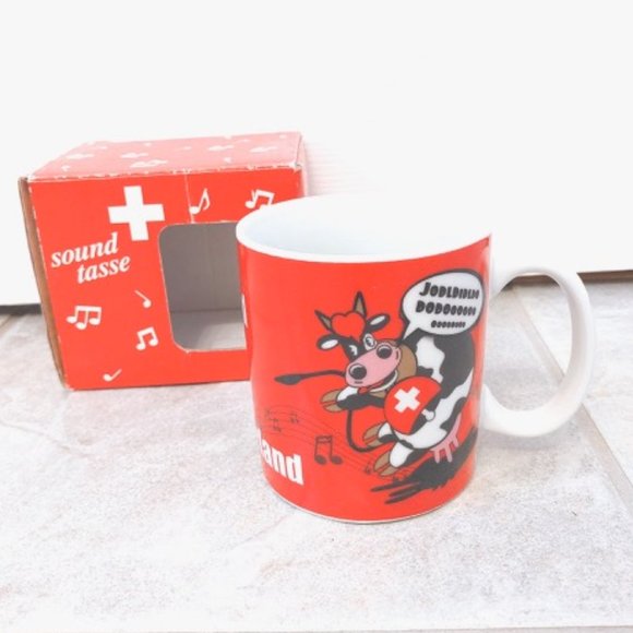 NEW Music Cup Music Mug Switzerland  Cow - Picture 1 of 6